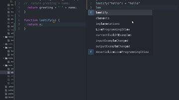 Live PBE repair for Javascript in Atom