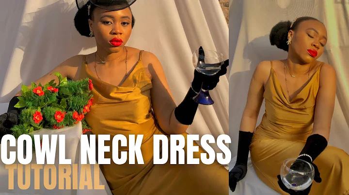 How to Sew a Cowl Neck Slip Dress With Slash and Spread Method