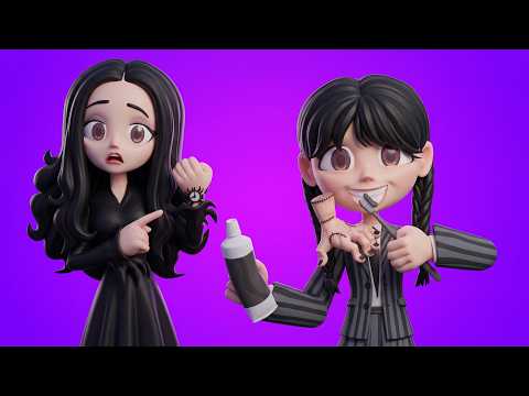 Put On Your Shoes with Addams Family Song & More Halloween Kids Songs 👟🎃 | Nick and Poli Cartoons