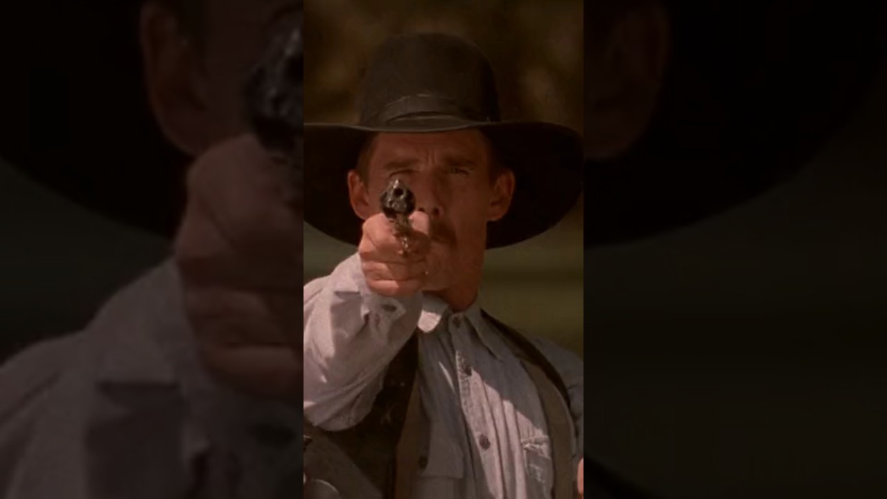 Ethan Hawke fires his Single Action Armys akimbo. The Newton Boys (1998). Richard Linklater 📽