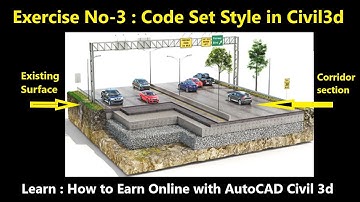 How to Apply Code Set Style to Corridor Section in AutoCAD Civil 3d | Civil 3d Code Set Style