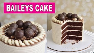 I made baileys cake using irish cream chocolate and swiss buttercream.
decorate with fun homemade liquor filled spheres. ...