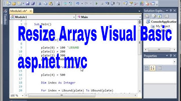 Resize Arrays Visual Basic Tutorial asp.net mvc