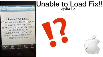 How to fix “Unable to Load” in Cydia!! (iOS 5-6)