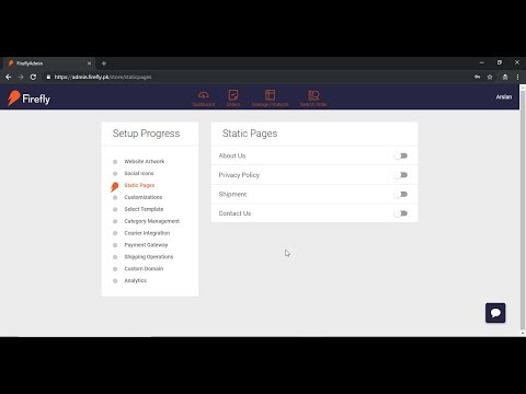 Firefly: Adding Static Pages to your Own E-store