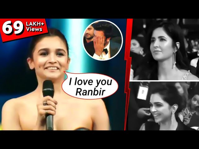 Ex-girlfriends Katerina Kaif, Deepika Padukone REACTION - Alia Bhatt PROPOSED Ranbir live on stage class=