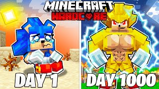 I Survived 1000 Days As SONIC In Hardcore Minecraft: *Full Story*
