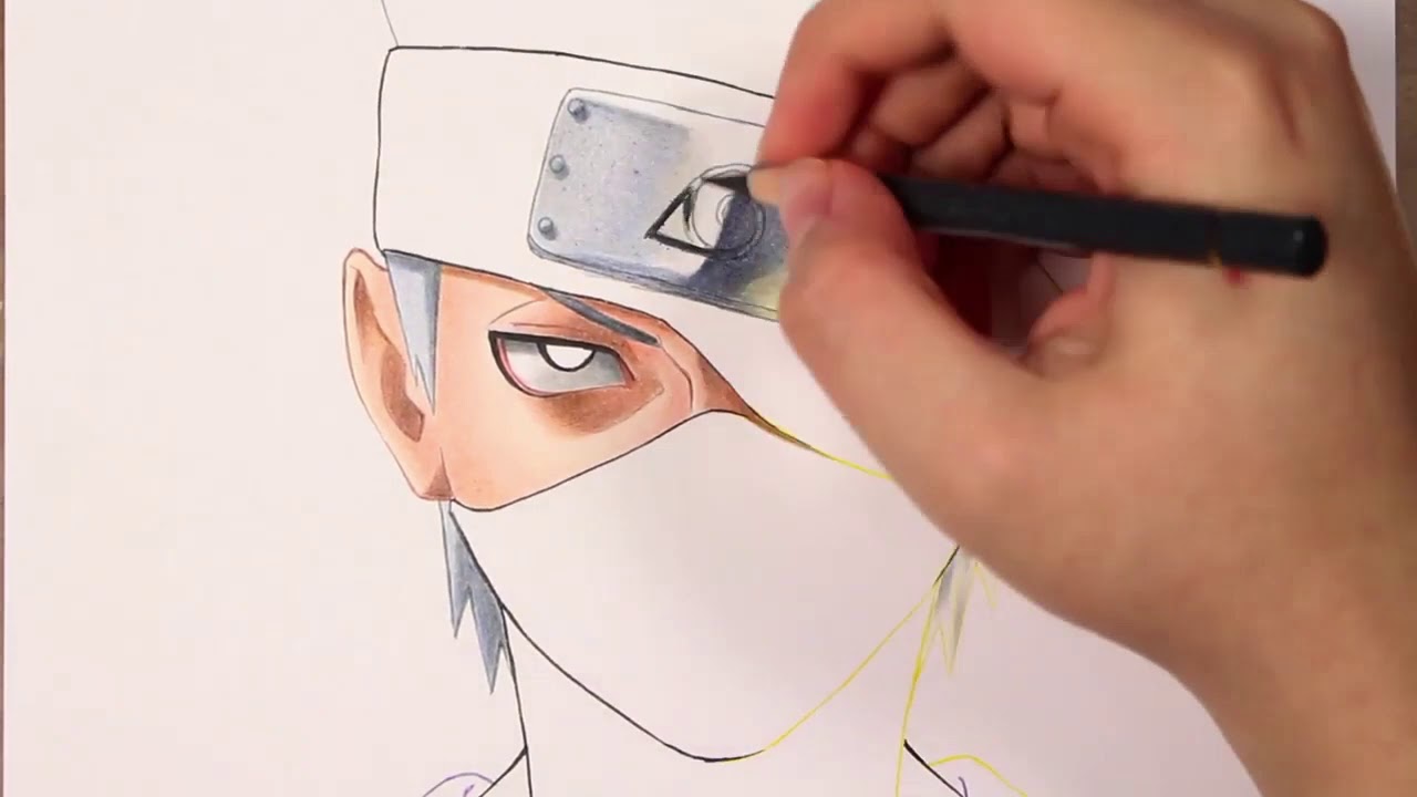 Como Desenhar o Kakashi Hatake de Naruto Shippuden e Boruto 