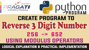 Python Program - Reverse the 3 digit number using modulus operator.