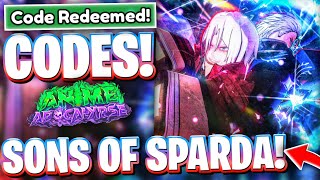 ✨SONS OF SPARDA! ROBLOX ANIME APOCALYPSE CODES FOR SONS OF SPARDA UPDATE! CODES FOR ANIME APOCALYPSE