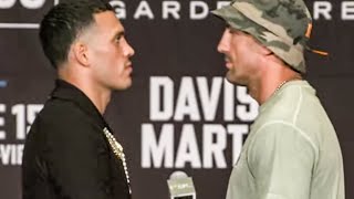 David Benavidez STARES DOWN Oleksandr Gvozdyk with BAD INTENTIONS at FIRST FACE OFF