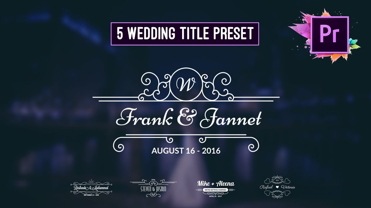 Free Animated Wedding Title Preset | Premiere Pro Motion Graphic