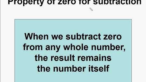 पूर्ण संख्या – भाग 5 – Properties of Whole number subtraction – in Hindi