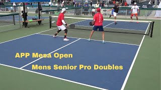 APP Sunmed Mesa Open: Mens Senior Pro Doubles Gingrich/Weinbach vs Derisi/Witsken
