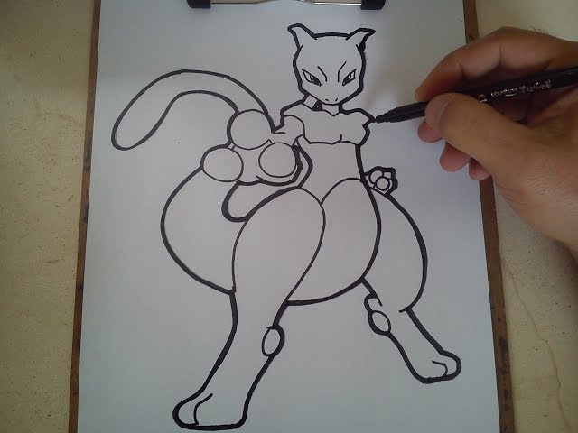 Como DESENHAR o MEWTWO - Como DIBUJAR a MEWTWO - Pokémon 