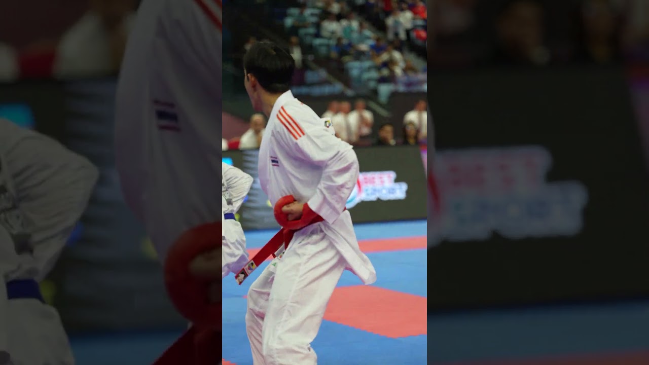 🇹🇭 Siwakon Muekthong Strikes with Precision | Kumite Action at Karate1 Rabat 2025