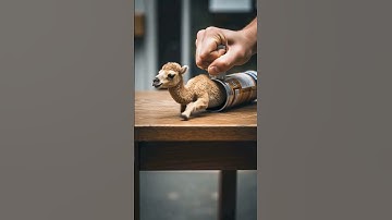 Baby Camel Emerging from Tube – 3D Realistic Scene