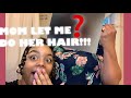 DOING MY MOMS HAIR FOR THE FIRST TIME ON CAMERA!!!!!(USING CURLSMITH HAIR MAKEUP)