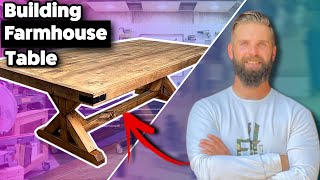 How to build a FARMHOUSE TABLE!!