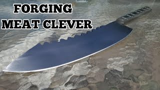 Forging A Meat Cleaver From A Giant Gear