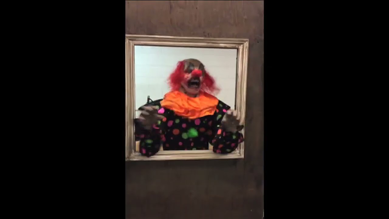 DPC704 Drop Portrait Clown PoisonProps.com Haunted House Prop