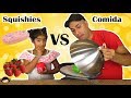 Reto Squishies vs Comida Real Videos en Familia Juegos Divertidos