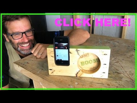 How to Make a Wooden iPhone Amplifier. Cool Pallet Wood Project!