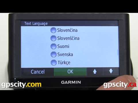 Language Settings in the Garmin nuvi 54lm with GPS City