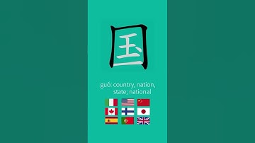How to write 国 country nation in Chinese | Chinese character stroke order 国 #hsk1 #writechinese