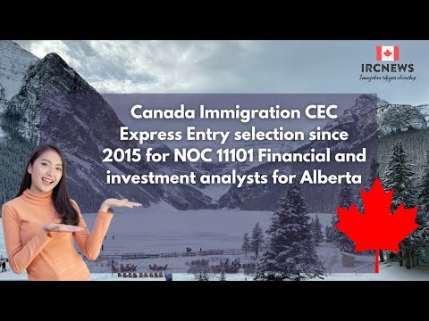 CEC Express Entry selection since 2015 for NOC 11101 Financial and investment analysts for Alberta