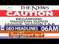 Geo News Headlines Today 06 AM | 8th January 2022