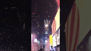 Ball Drop || 55 Seconds to Midnight Times Square Explodes Into New Year🎆 #timessquare #newyear #2026