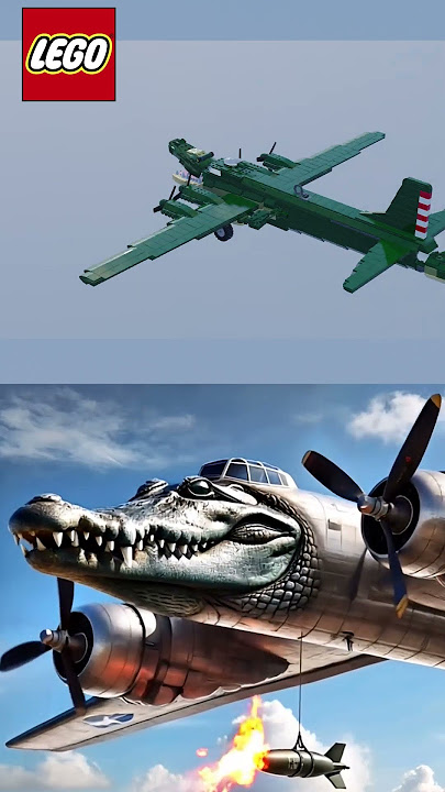 Building Bombardiro Crocodilo out of LEGO 🐊  #lego #tralalerotralala #bombardirocrocodilo