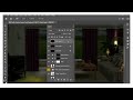2 - Photoshop Tutorial Day to Night Adding Lights in Lamps &amp; Changing Color of Curtains