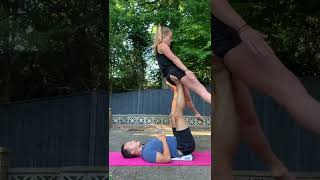 Quick Acroyoga Tutorial - Free Mono Reverse Throne (balance on one foot) - The Acroyoga Show #shorts
