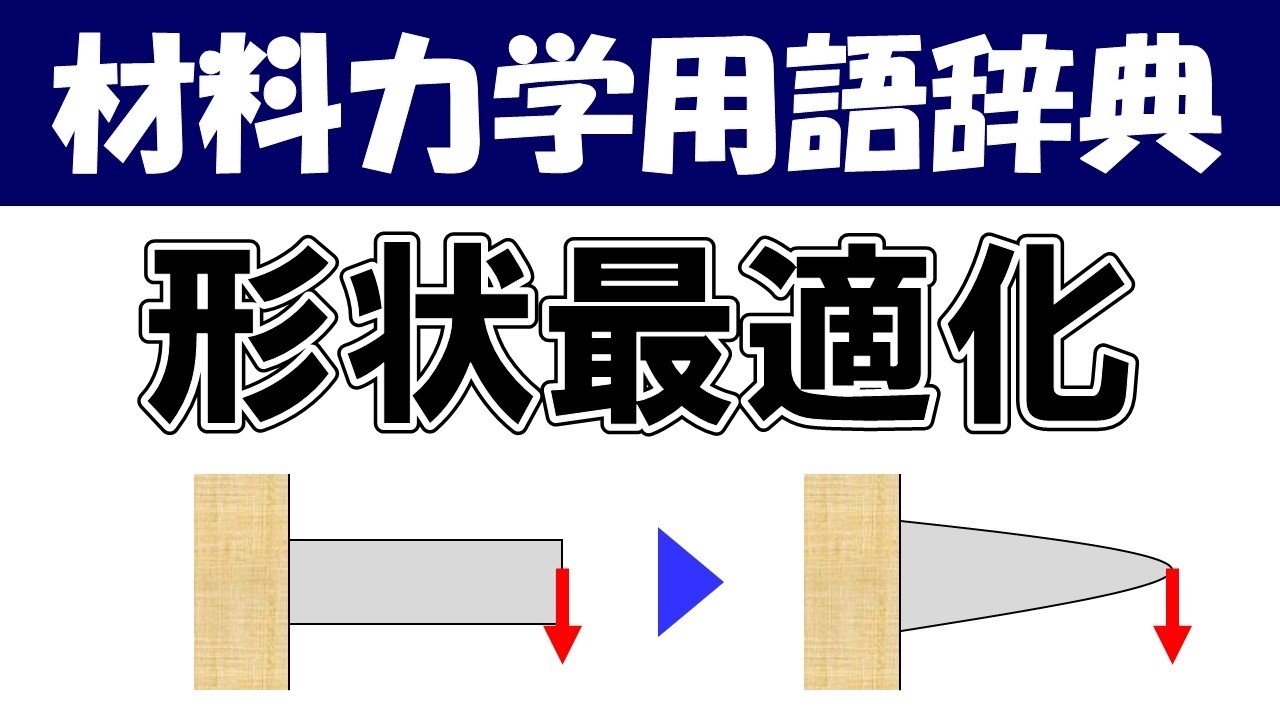 形状最適化ってなに?無駄を無くして、高性能、高信頼、低コストなどを実現する形状を求めることができる方法です!材料力学の専門用語を分かりやすく説明【材料力学用語辞典】