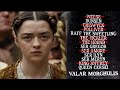 (GoT) Arya Stark - The list ||  قائمة آريا ستارك