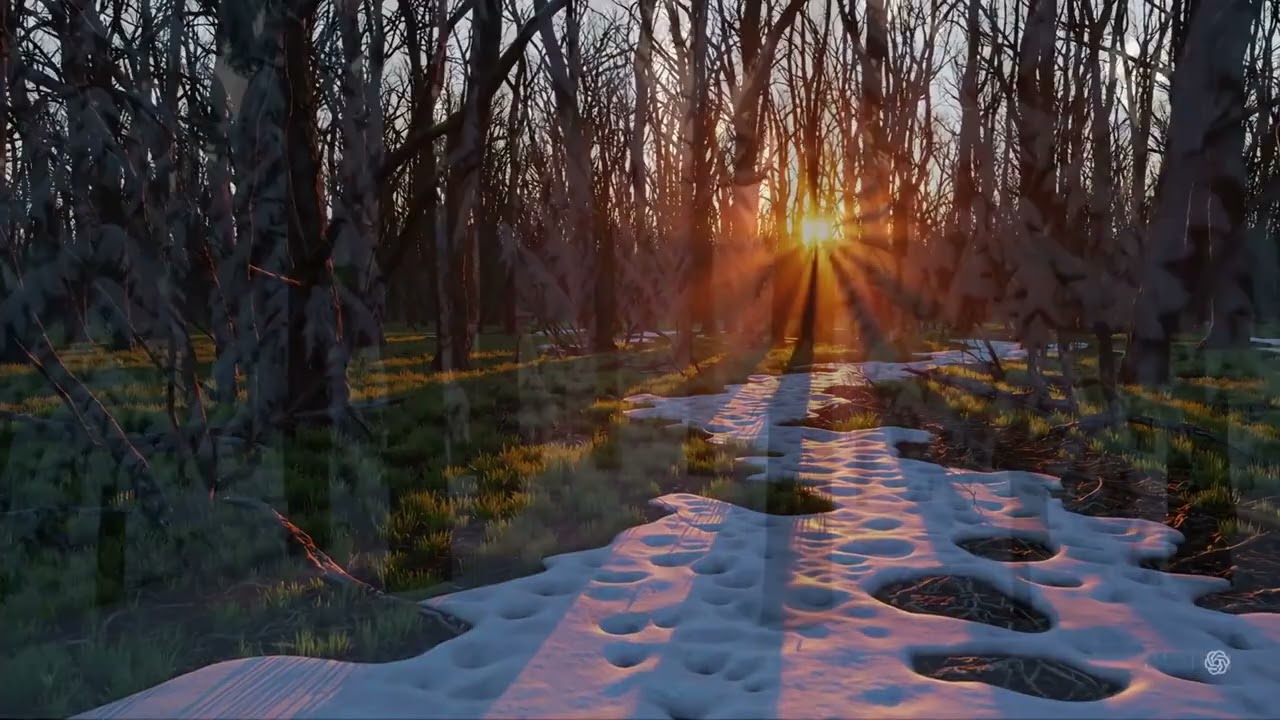 Winter Soft Piano Ambient - Melancholic - Walking Through Forest