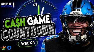 NFL Week 1 - Cash Game Countdown | DraftKings & FanDuel DFS Strategy and Optimal Builds