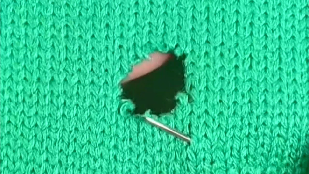 How to Easily Repair a Hole in a Knitted Sweater at Home Yourself - YouTube