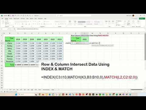 Index Match - Column and Row Intersection - Excel Tips and Tricks