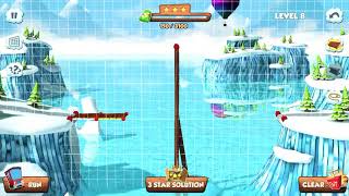 Bridge building simulator) arctic lvl 8 walk through 3🌟