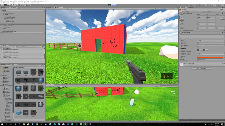 Weapon ammo display, reloading, and swapping | Unity 3D | Blender | Gimp