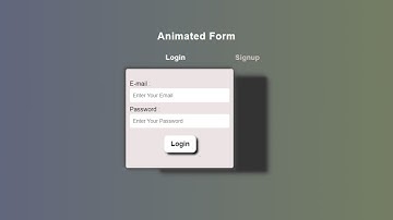 HTML and CSS Online Tutorial for Animated Login and Signup Forms | @iqraCS