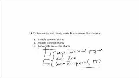 CFA Tutorial: Equity (Convertible Preference Shares, Venture capital and Private equity Firms)