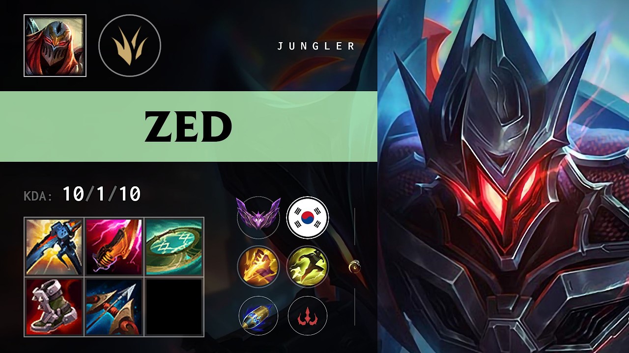Zed Jungle vs Xin Zhao - KR Master Patch 26.12 - YouTube