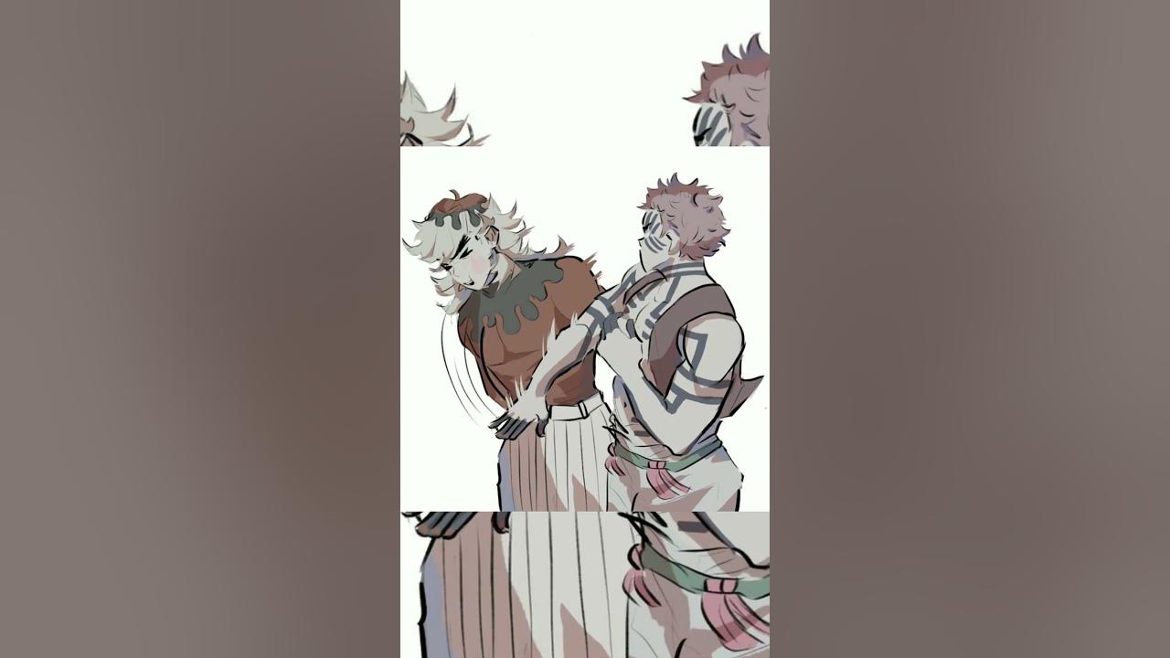 Douma and Akaza in different styles