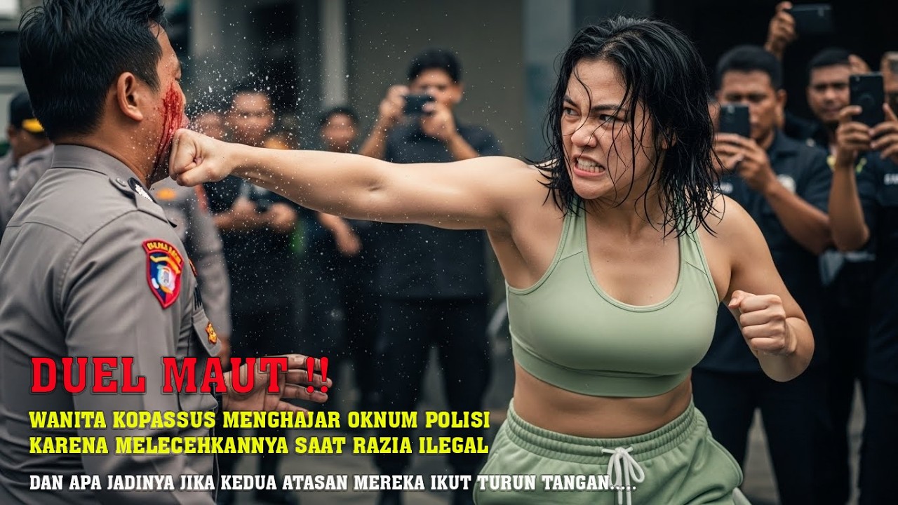 DUEL MAUT ‼️🔥WANITA KOPASUS MENGHAJAR OKNUM POLISI KARENA MELECEHKANNYA SAAT OPERASI ILEGAL