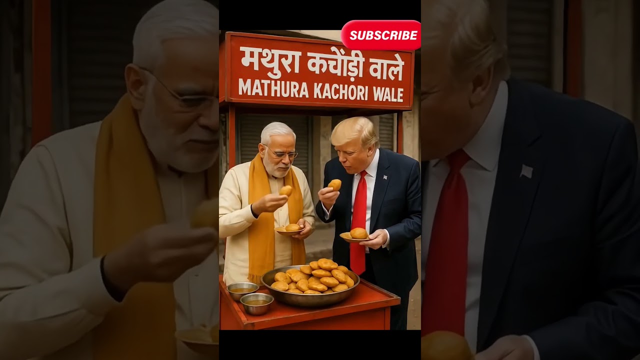 Modi & Trump Eat Mathura kachori India – Epic Moment 