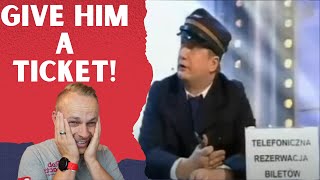 Englishman Reacts to... Polish Comedy Group KMN - Phone Ticket Reservation